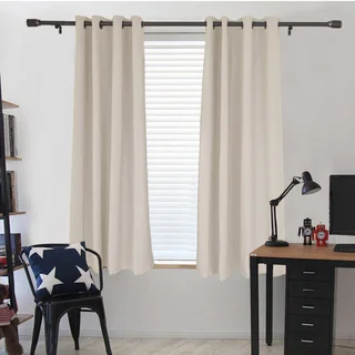 Dasein Window Treatment Thermal Insulated Grommet Microfiber Woven Blackout Curtain Panel Pair
