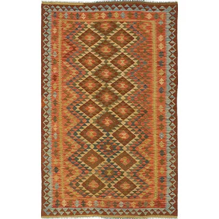 ecarpetgallery Handmade Anatolian Brown Wool Kilim Rug (4'8 x 7'9)