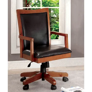 Furniture of America Larma Leatherette Swivel Office Chair