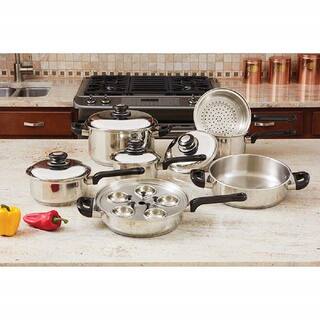 17 Piece Stainless Steel Cookware Set