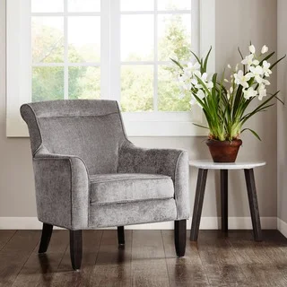 Madison Park Serena Grey Bustle Back Accent Chair