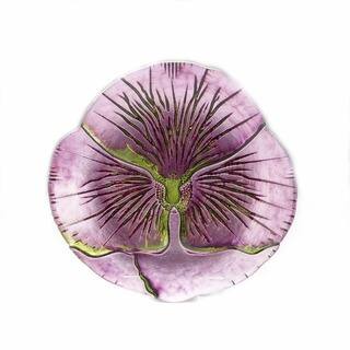 Pansy Purple/ Green Canape Plate