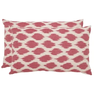 Safavieh Polka Dots 20-Inch Rose Decorative Throw Pillow (Set of 2)