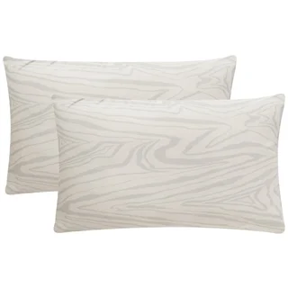 Safavieh Marbella 20-Inch White Silver Decorative Throw Pillow (Set of 2)