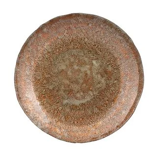 Copper Patina Glass Charger