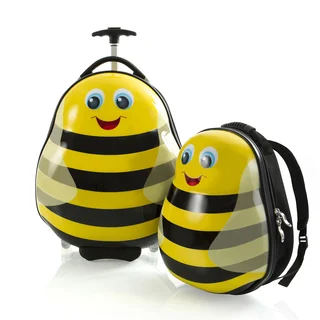 Heys Bumble Bee Yellow Polycarbonate 18-inch x 9-inch x 13.5-inch Lightweight 2-piece Kids' Luggage and Backpack Set