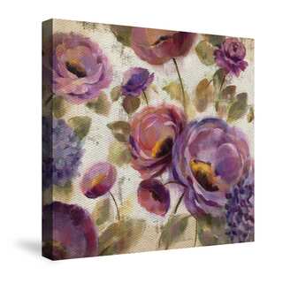 Laural Home Blue and Purple Flower Song Canvas Art