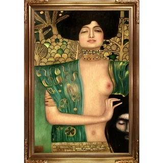 Gustav Klimt 'Judith Klimt I' Hand Painted Framed Canvas Art