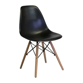 Eames Style Mid Century Modern Black Side Chair (India)
