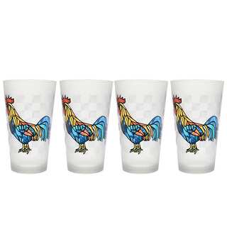 Culver 16-ounce Rooster Set of 4 Pint Glasses