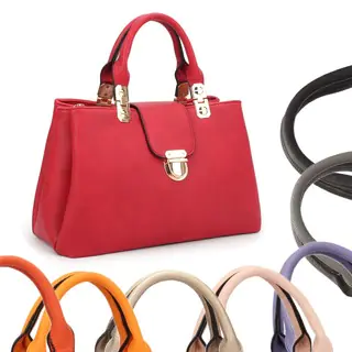 Dasein Fashion Double Pocket Satchel Handbag