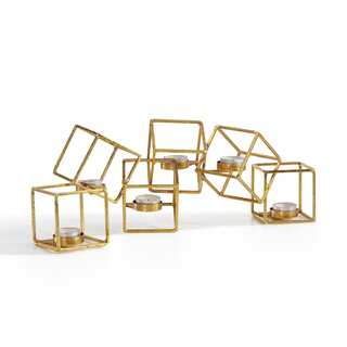 Danya B. Sparkling Gold Six Cube Candle Holder