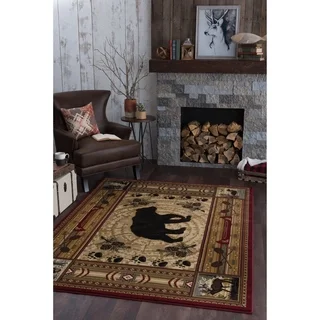 Alise Rugs Natural Brown Novelty Area Rug (3'11 x 5'3)