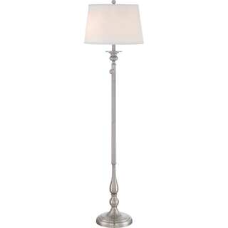 Quoizel Vivid Collection Kingsley Floor Lamp With Brushed-Nickel Finish