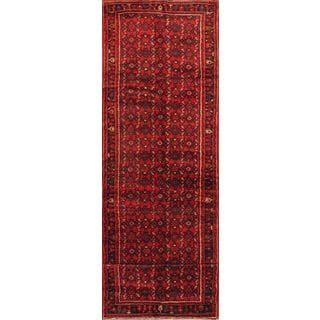 ecarpetgallery Hand-knotted Hosseinabad Red Wool Rug (3'7 x 13'6)