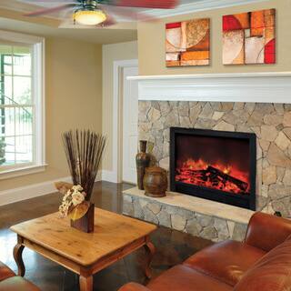 Blaze Electric Fireplace Insert With Remote Control and 2-speed Heater