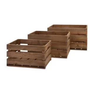 Ainsley Wood Crates - Set of 3