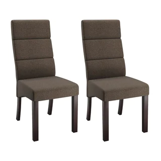 CorLiving Antonio Beige Upholstered Tall-back Dining Chairs (Set of 2)