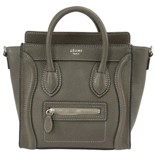 Celine Nano Grey Leather Tote Bag