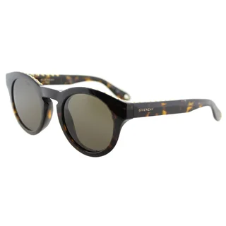 Givenchy GV 7007 086 studded Havana Plastic Round Grey Gradient Lens Sunglasses