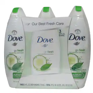Dove Go Fresh Cool Moisture 24-ounce Body Wash (Pack of 3)