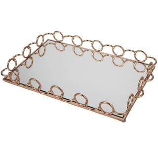 17 x 11 x 2-inch Mirrored Gallery Tray