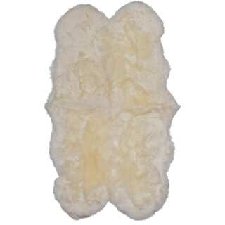 ecarpetgallery Handmade Ivory Sheepskin Wool Rug (3'6 x 6')
