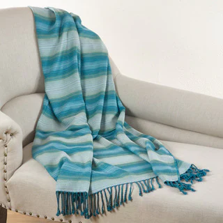 Woven Design Rayon From Bamboo Throw