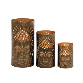 Classy Set of Three Metal Candle Holder