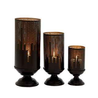 Alluring Set of Three Metal Candle Holders