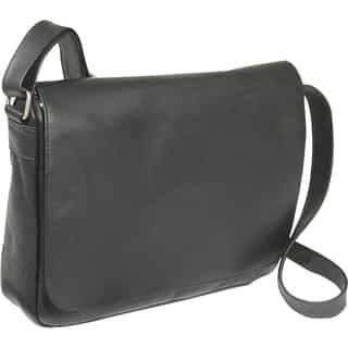 LeDonne Full Flap Over-shoulder Leather Bag