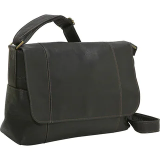 LeDonne Flap-over Leather Shoulder Bag
