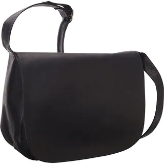 LeDonne Classic Full Flap Leather Shoulder Bag