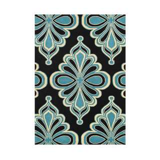 The Alliyah Contemporary Arabesque Timeless Traditional Design Blue Wool Rug (5x8)