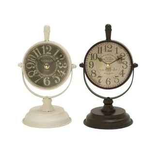 Classic Metal Table Clock Assorted 2