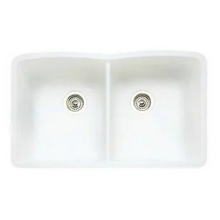 Blanco Diamond Silgranit II White Double Bowl Sink