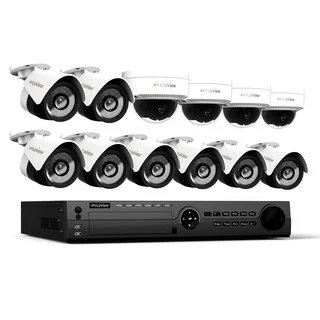 LaView 1080p IP NVR 16 Channel 3TB Hard Drive Video Security Surveillance System with 8 PoE IP Bullet and 4 PoE IP Dome Cameras