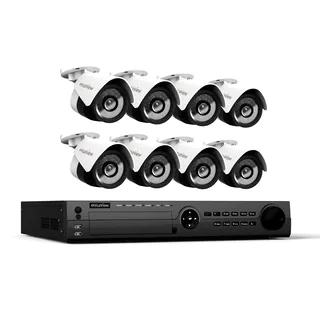 LaView 1080p IP NVR 16 Channel 6TB Hard Drive Video Security Surveillance System with 8 PoE 1080p IP Bullet Cameras