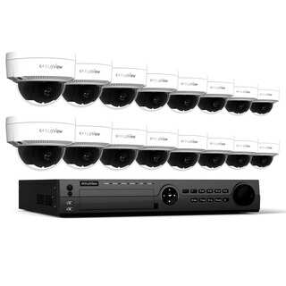 LaView 1080p IP NVR 16 CH 3TB HDD Video Security Surveillance System with 16 PoE 1080p IP Dome Cameras and Night Vision