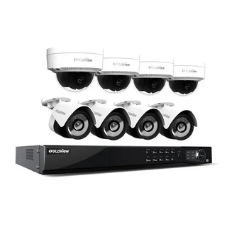 LaView 1080p IP NVR 8 Channel 4TB Hard Drive Video Security Surveillance System, 4 PoE IP Bullet and 4 PoE IP Dome Cameras