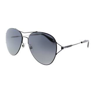 Givenchy GV 7005 006 Shiny Black Metal Aviator Grey Gradient Lens Sunglasses