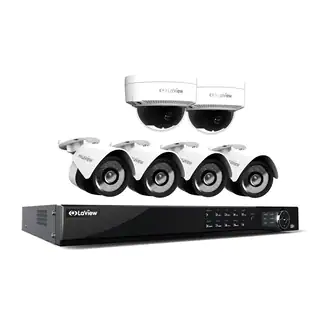 LaView 1080p IP NVR 8 Channel 4TB Hard Drive Video Security Surveillance System with 4 PoE IP Bullet and 2 PoE IP Dome Cameras