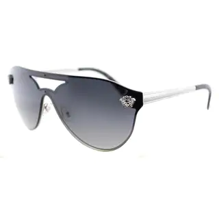 Versace VE 2161 10008G Black Metal Aviator Grey Gradient Lens Sunglasses