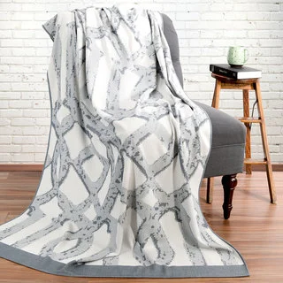 Bedford Cottage Gateway Collection Grey/Multicolor Rayon From Bamboo Reversible Throw
