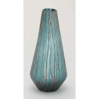Magnificent Glass Drip Teal Vase
