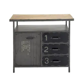 Unique and Stylish Metal Wood Multipurpose Utility Cabinet