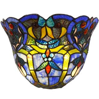 River Of Goods Tiffany-style Multicolored Stained Glass 8-inch LED Wall Sconce