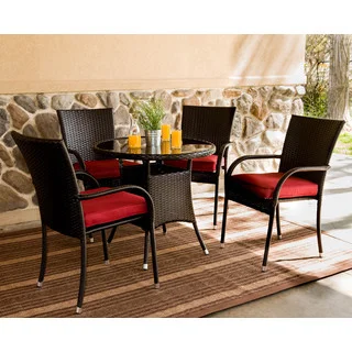 Somette 5 Piece Outdoor Woven Dining Set