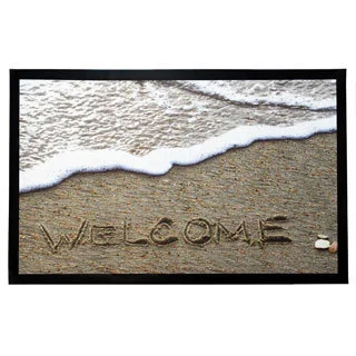 Home Fashion Designs Weaver Collection Beach Theme Printed Indoor/Outdoor Non-Slip Welcome Mat