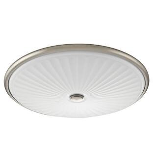 Lithonia Lighting FMDCGL 16 20830 BN M4 17-inch 3000K LED Brushed Nickel Flush Mount with Patterned Acrylic Diffuser